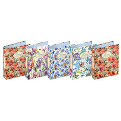 Raccoglitore a 4 anelli Pigna Nature Flowers 18,5x22cm anelli 30mm