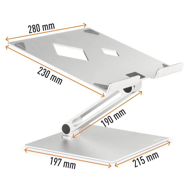 Supporto alza notebook Rise da 10'' a 17'' Durable