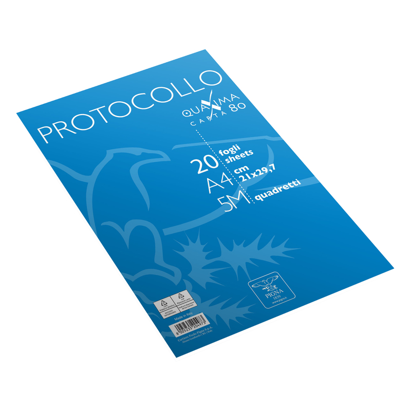 Fogli protocollo A4 5mm 20fg 80gr Pigna