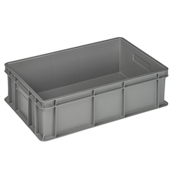 Cassa industriale Europa 60x40x17cm 32L grigio Mobil Plastic