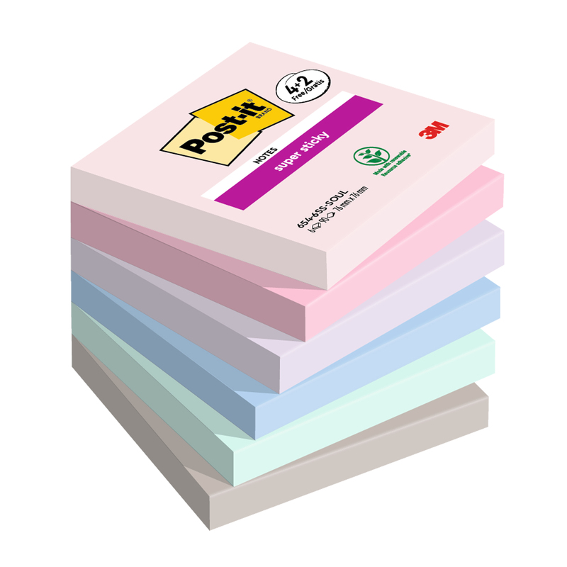 Valuepack 4+2 Post-itÂ® Super Sticky Soulful
