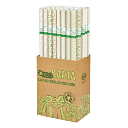 Rotolo carta regalo Erba 70cmx2mt fantasie assortite Sadoch
