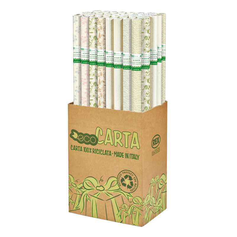 Rotolo carta regalo Erba 70cmx2mt fantasie assortite Sadoch
