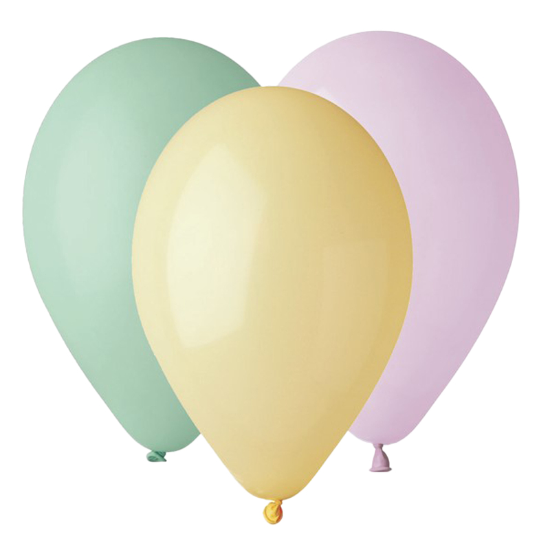 Busta 25 palloncini in lattice Ã26cm col. ass. Soft Rainbow Big Party