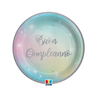 8 piatti Ã18cm Buon Compleanno Soft Rainbow Big Party