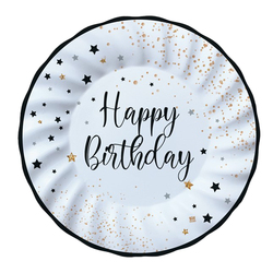 8 piatti Ã25cm Happy Birthday Big Party