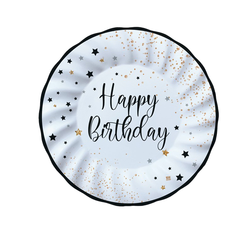 8 piatti Ã20cm Happy Birthday Big Party