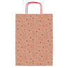 Shopper natale stelline rosse 16x8x21cm Sadoch