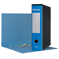 Registratore ESSENTIALS G75 azzurro dorso 8cm f.to protocollo ESSELTE