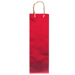 Shopper portabottiglie natale 12x37x9cm rosso metal Sadoch