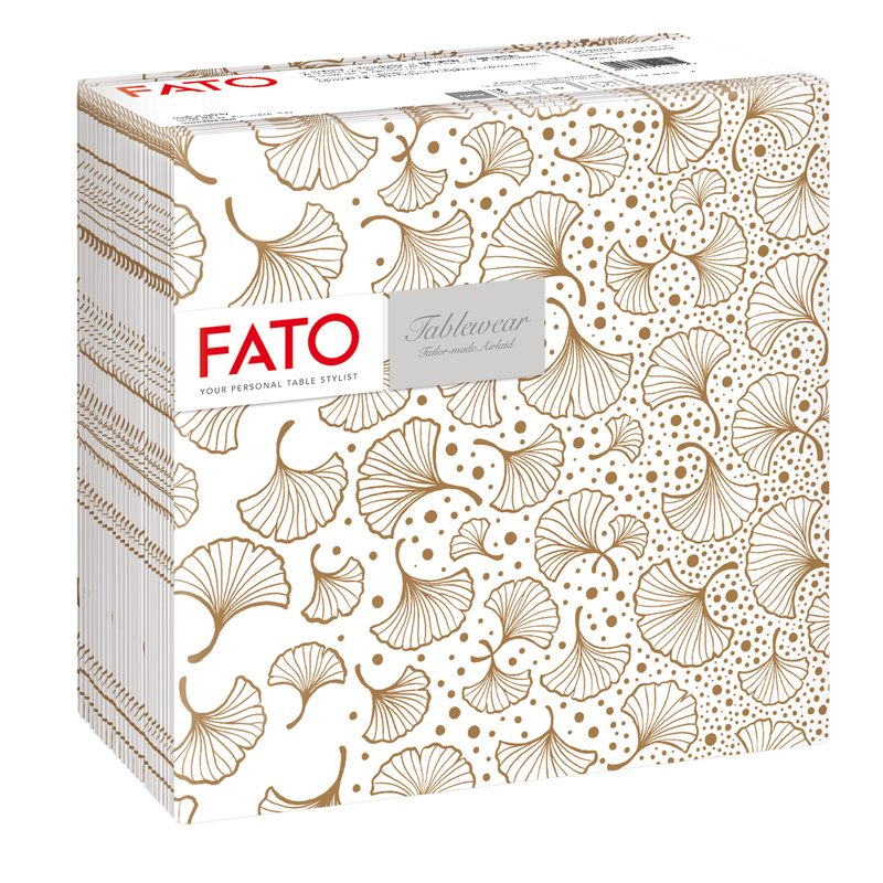 50 tovaglioli 40x40cm Linea tablewear Biloba nocciola Fato