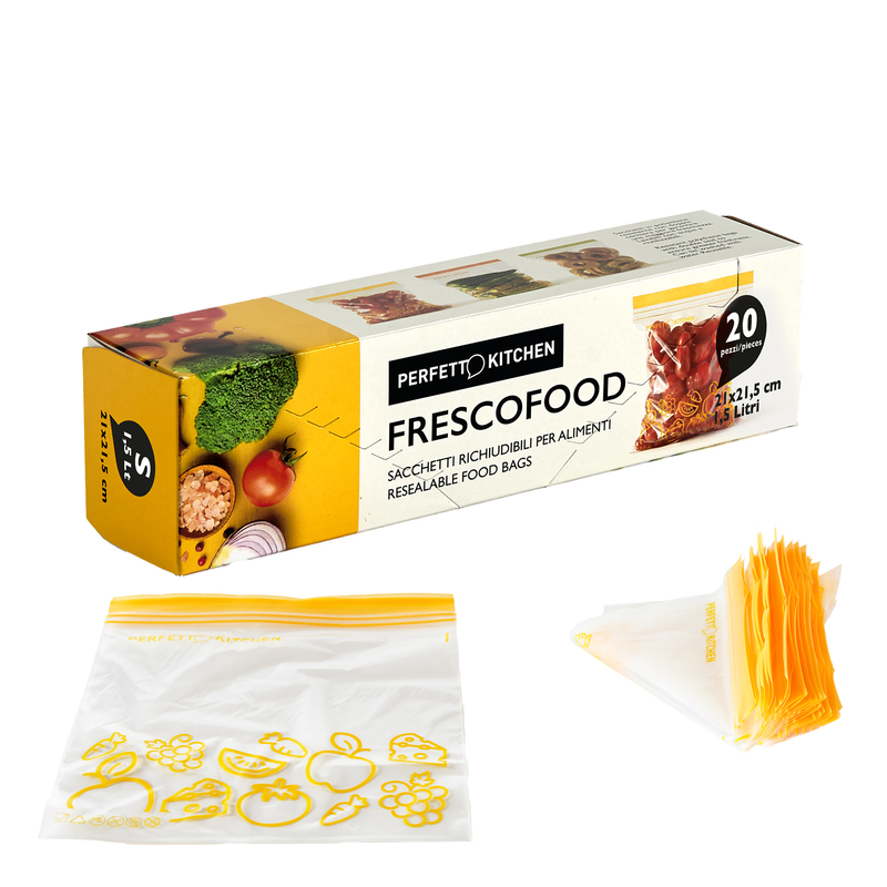 Conf.20 buste per alimenti Small 21xh.21,5cm FrescoFood Perfetto