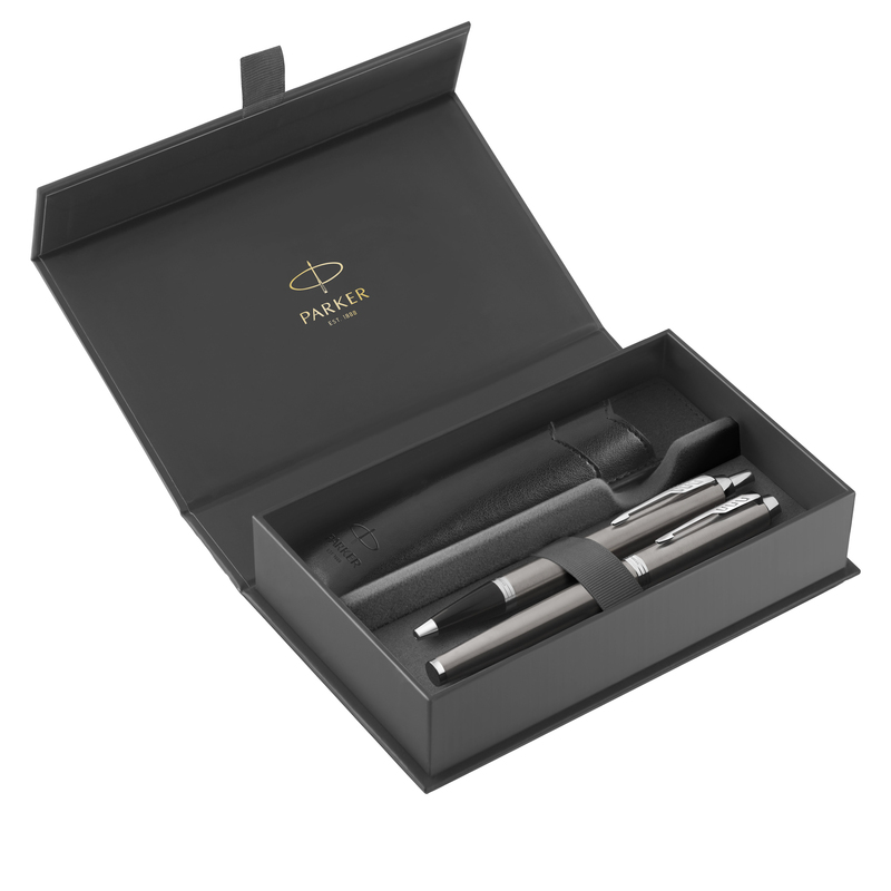 Gift Set sfera M + stilografica M IM Stainless Steel Edition CT Parker