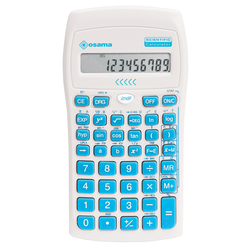 Calcolatrice scientifica OS 134/10 BeColor bianco con tasti azzurro Osama