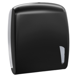 Dispenser carta asciugamani Skin nero piegati a C e Z 450 fogli Mar Plast