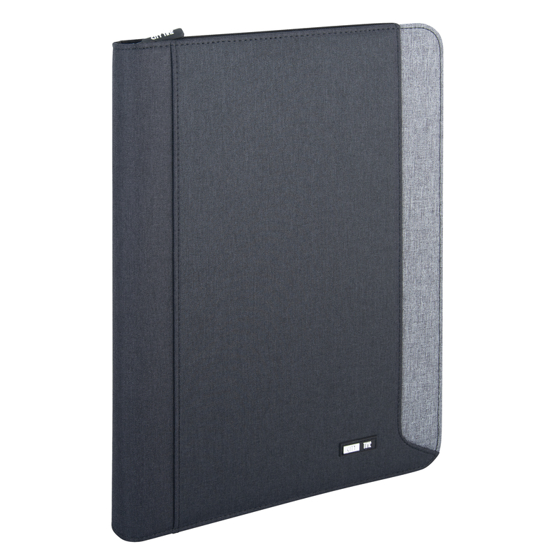 Portablocco Dual tessuto tecnico f.to A4 nero/grigio City Time