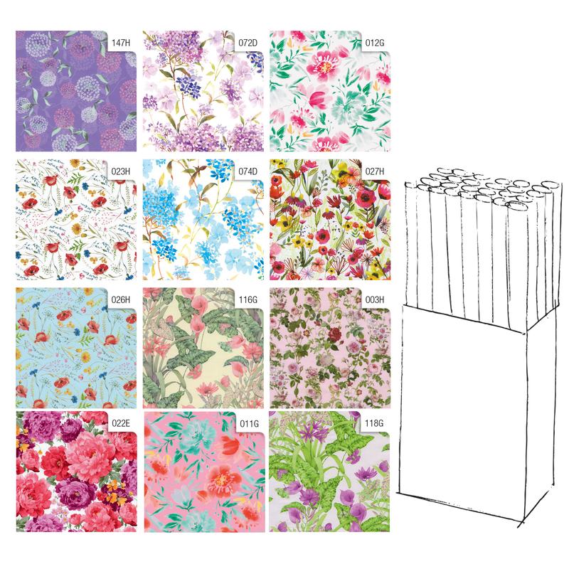 Rotolo carta regalo Fiori 70X200cm Rex Sadoch