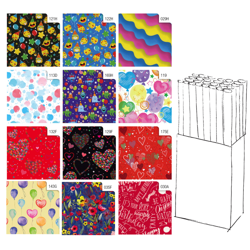 Rotolo carta regalo Fantasia 70X200cm Rex Sadoch