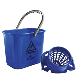 Secchio con strizzatore esterno Polar 15L blu Perfetto