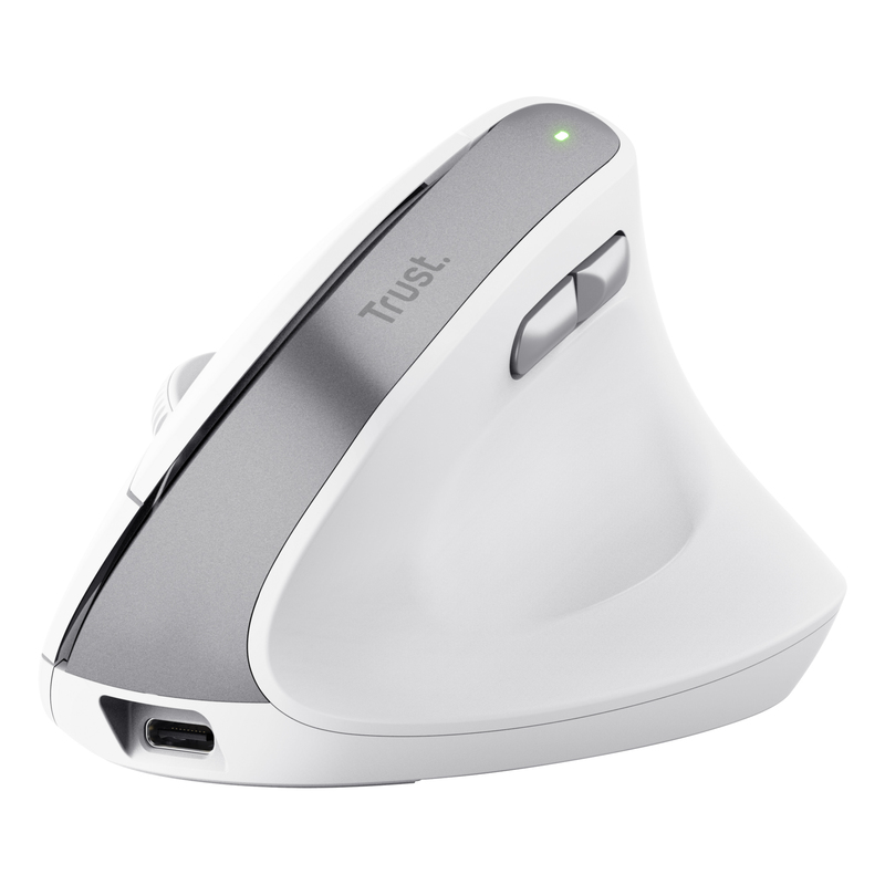 Mouse Ergonomico Bayo II wireless Bianco -Trust