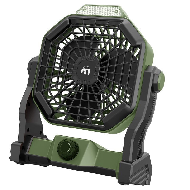 Ventilatore portatile con luce LED da campeggio Ã12 cm MF 0612VL
