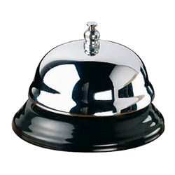 Campanello reception D10 cm argento/nero Leone