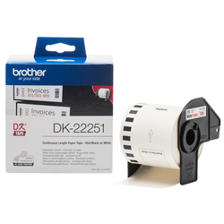 Nastro ades in carta stampa a due colori NeroRosso/Bianco 62mm - 15.26 metri lu