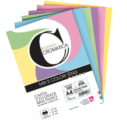 Risma 100 fg Cromatica 200gr A4 colori assortiti tenui CWR