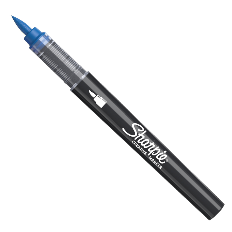 Marcatore acrilico Creative Marker punta pennello blu Sharpie