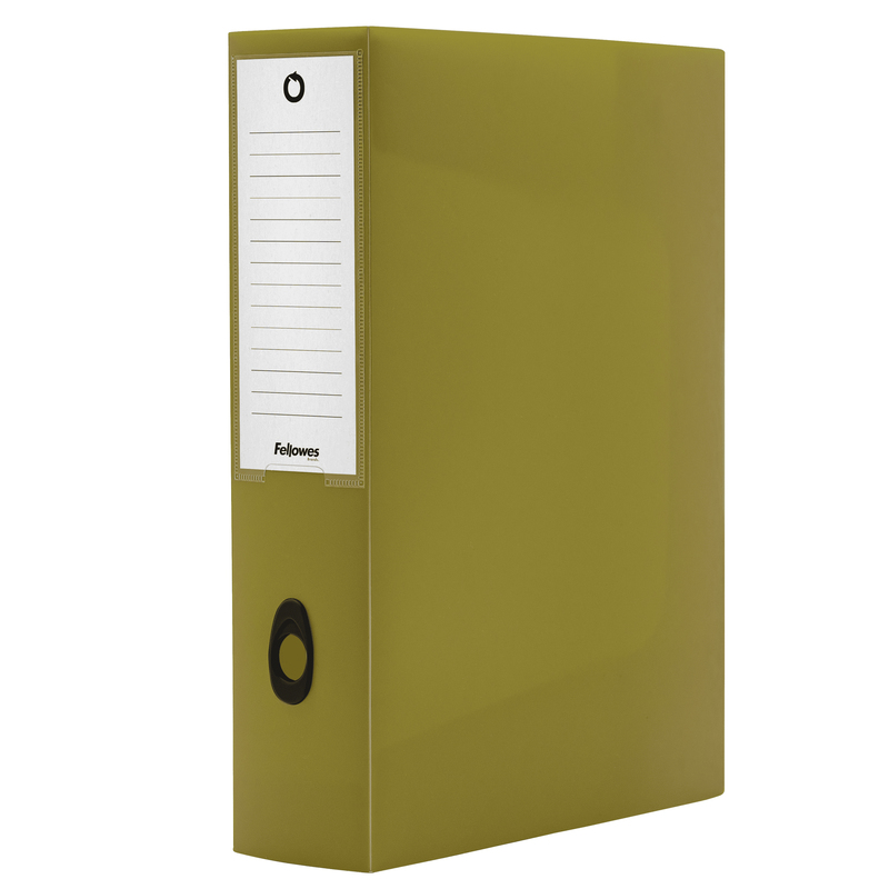 Scatola progetto plus HOLOS dorso 8cm in PP verde 25x35x8cm Fellowes