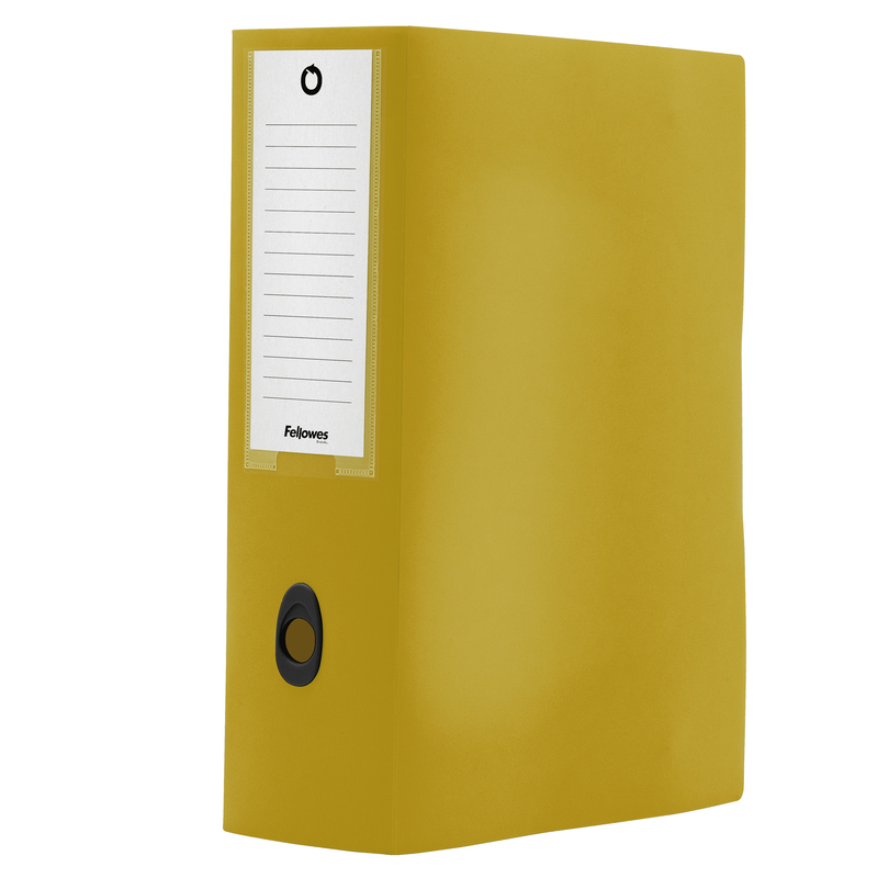 Scatola progetto plus HOLOS dorso 10cm in PP giallo sabbia 25x35x10cm Fellowes