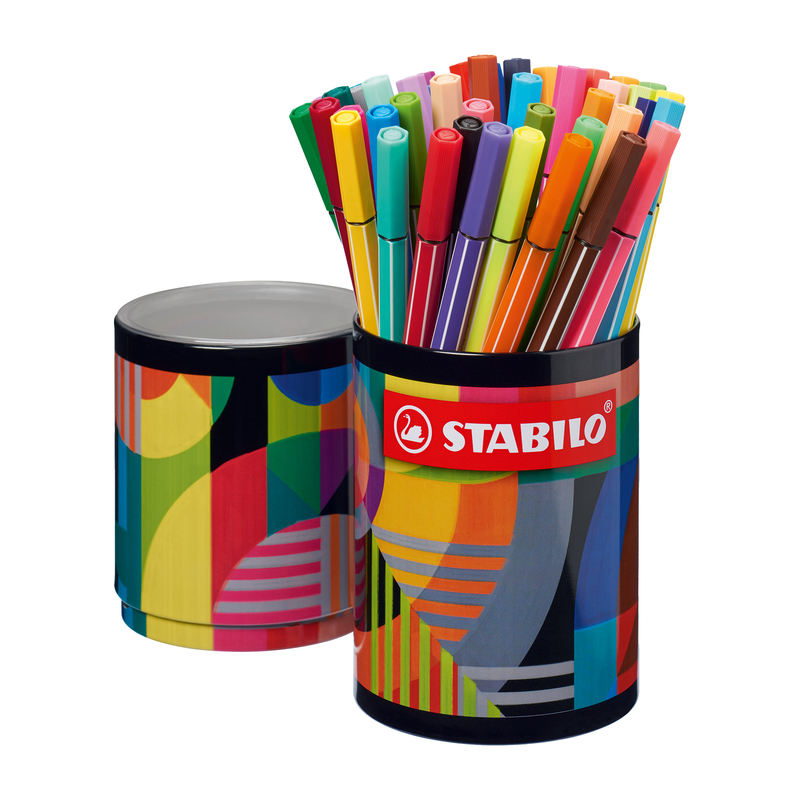 Barattolo 45pz Pen 68 Arty in colori assortiti Stabilo