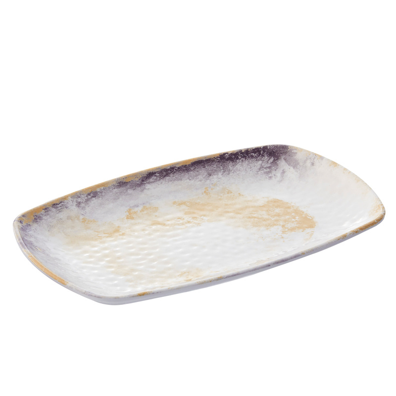 Piatto rettangolare Linea Galassia 23,5x15x2,5cm melamina Leone