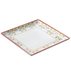 Piatto quadrato Linea CorfU' 17x17x2cm melamina Leone