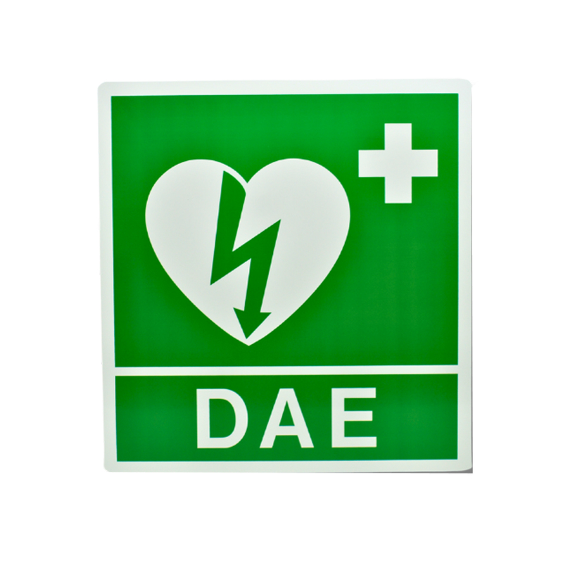 Cartello da muro DAE 34x36cm per defibrillatore PVS