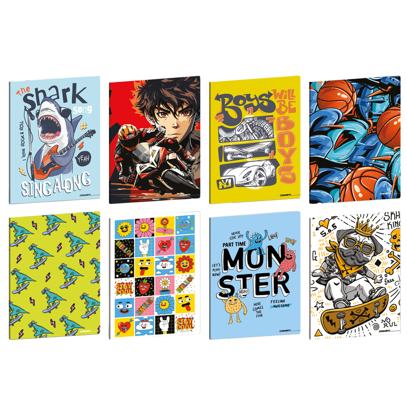 Maxiquaderno A4 20fg+1 80gr rigo di 1a Kid Boy Blasetti