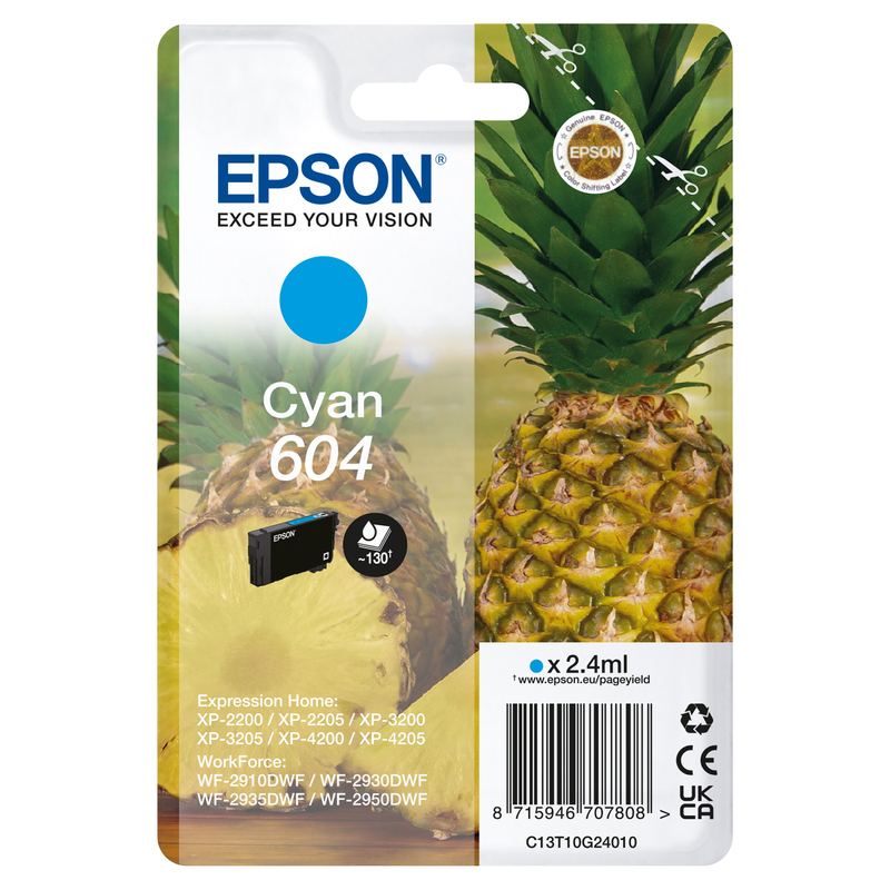 Epson Cartuccia 604 Ananas Ciano 2
