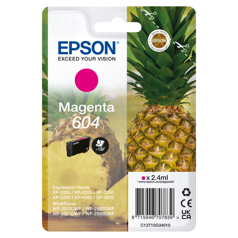 Epson Cartuccia 604 Ananas Magenta 2
