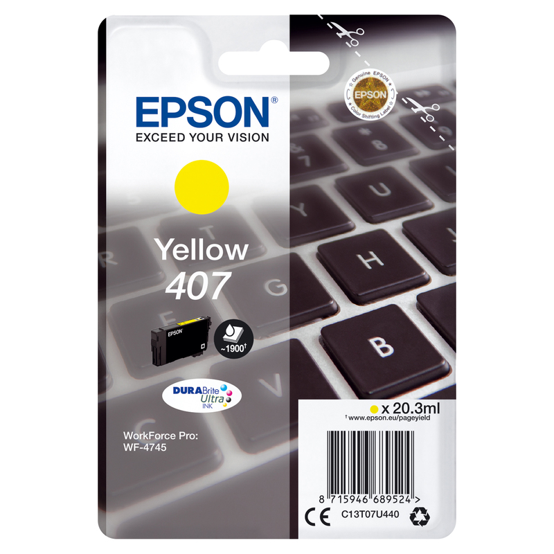 Cartuccia Epson Giallo 407L 38,1 ML