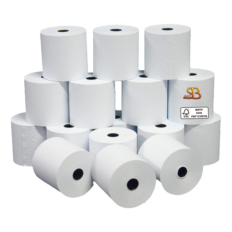 Blister 10 rotoli carta neutra 55gr 58mm x 28mt Ã 58mm per Calcolatrice
