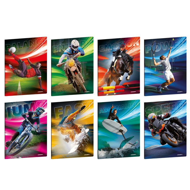 Maxiquaderno A4 20fg+1 80gr 5mm Sport Emotions Blasetti