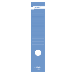 Busta 10 copridorso CDR-C carta adesiva blu 7x34
