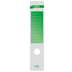Busta 10 copridorso CDR-S carta adesiva verde 7x34
