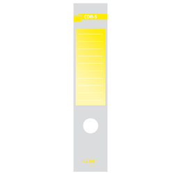 Busta 10 copridorso CDR-S carta adesiva giallo 7x34