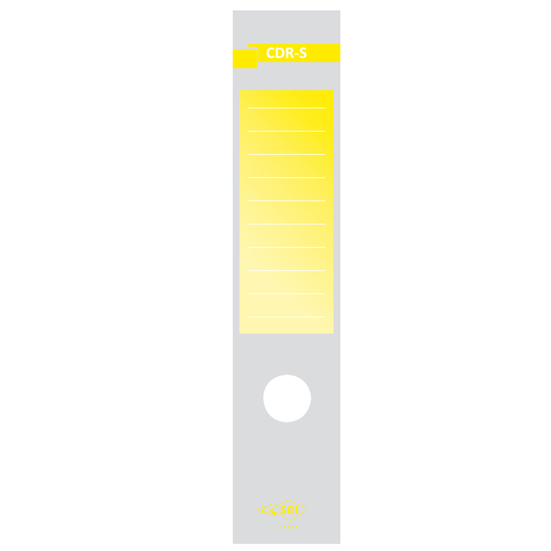 Busta 10 copridorso CDR-S carta adesiva giallo 7x34