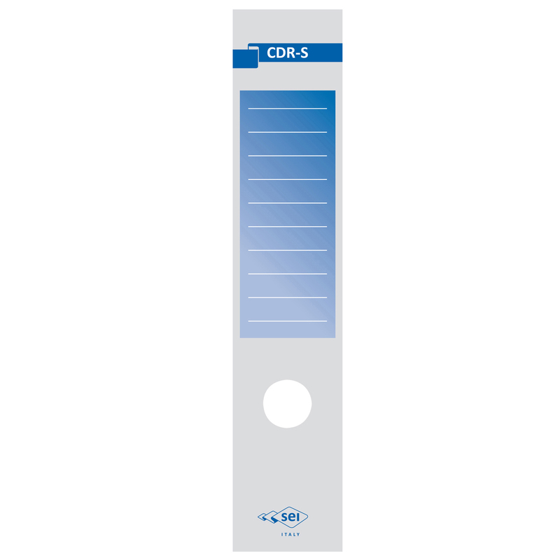 Busta 10 copridorso CDR-S carta adesiva blu 7x34