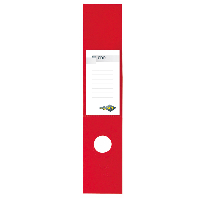 Busta 10 copridorso CDR PVC adesivi rosso 7x34