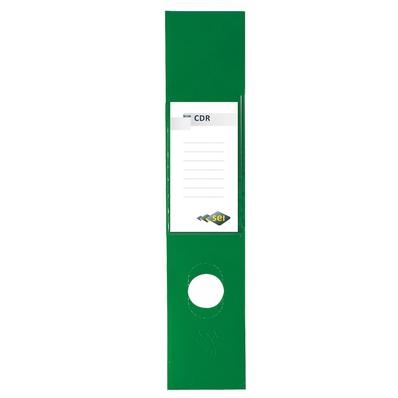 Busta 10 copridorso CDR PVC adesivi verde 7x34