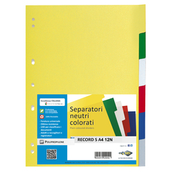 SEPARATORE 12 TASTI COLORATI 21X29