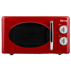 Forno a microonde vintage con cottura combinata 20L rosso Girmi